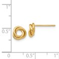 thumbnail image 3 of 14k Yellow Gold Knot Stud Earrings Ball Button Love, 3 of 7