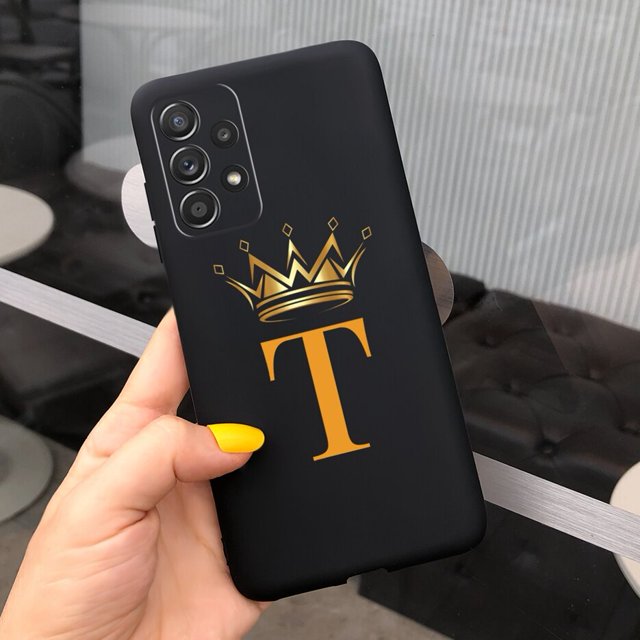 Funda de silicona suave con letras de corona para Samsung Galaxy Galay, carcasa bonita para teléfono Samsung Galaxy Galay A13, A33, A53, A73, 5G, Samsug A13, 4G Fivean unisex
