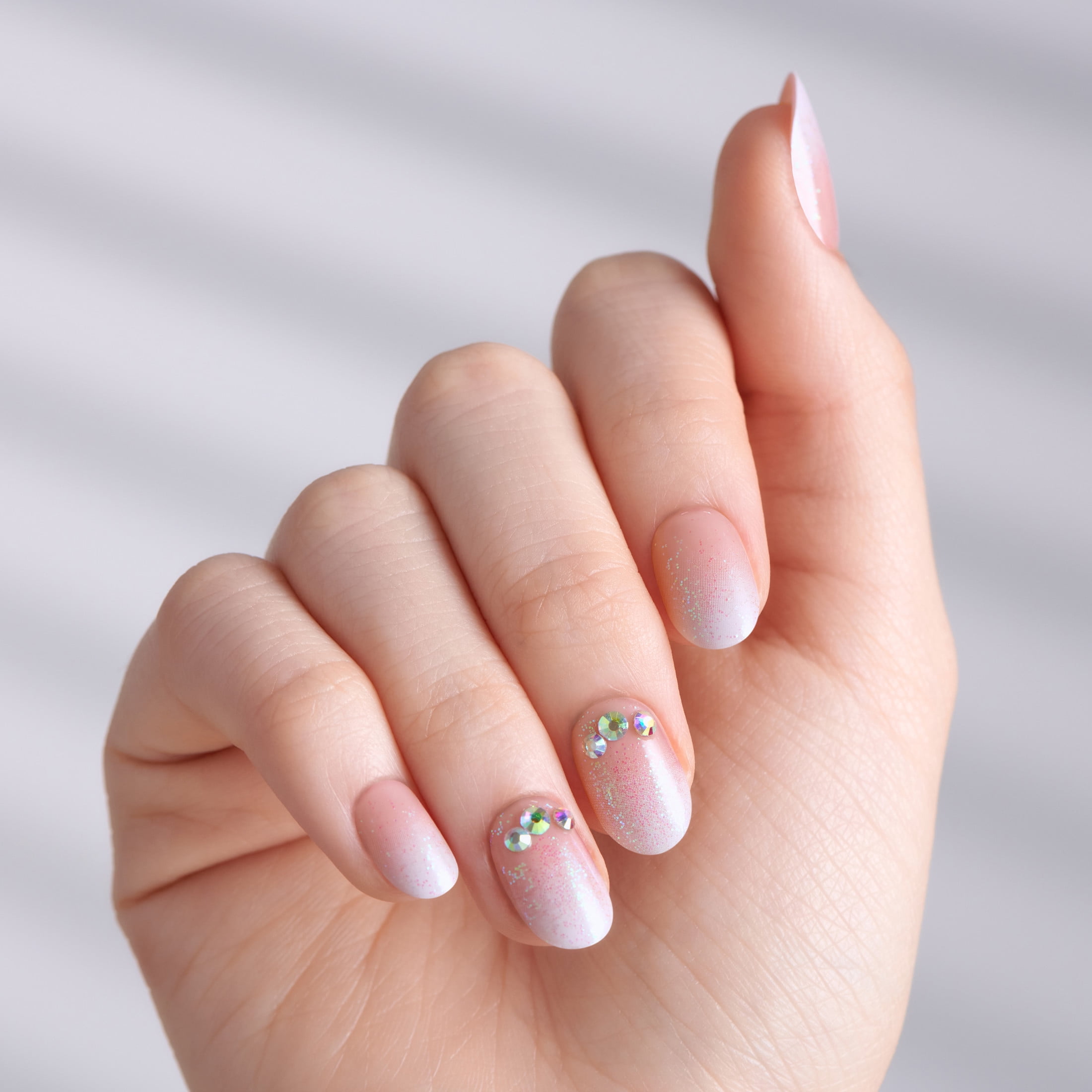 Kiss Impress Short Oval Press on Nails, Pink, 30 Pieces
