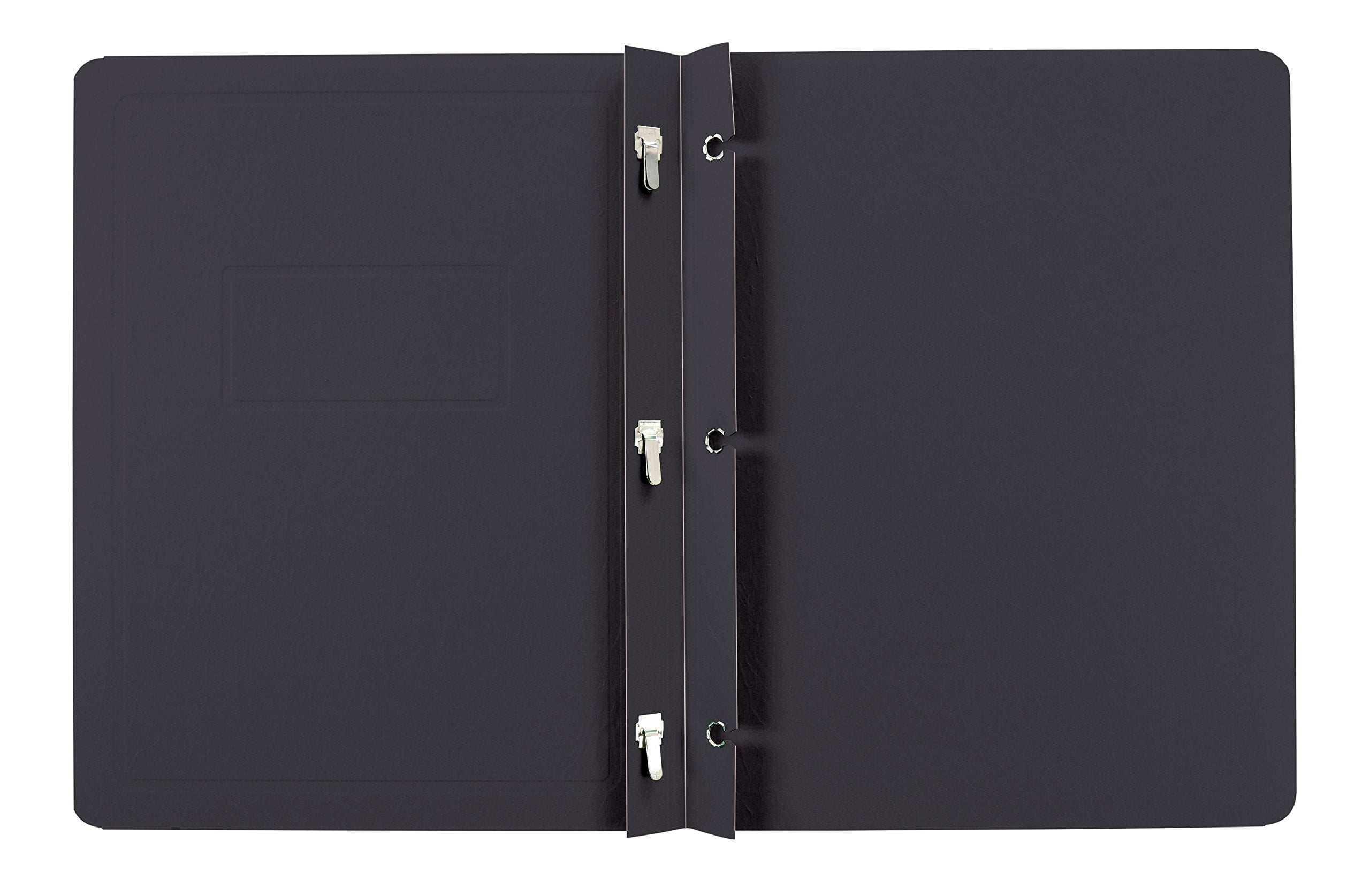 Oxford Title Panel and Border Front Report Covers, Black, Letter Size, 25 per Box, (52506EE)