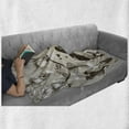 thumbnail image 6 of Romantic Soft Flannel Fleece Throw Blanket, Kissing Couples on Street Lanterns Violin Music Notes Love Theme Graphic, Cozy Plush for Indoor and Outdoor Use, 70" x 90", Dust Dark Taupe, by Ambesonne, 6 of 6