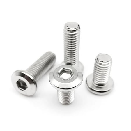 

LHXM3 M4 M5 M6 M8 304 Stainless Steel Large Flat Hex Hexagon Socket Allen Head Furniture Rivet Screw Connect Joint Bolt (Color : 6mm Size : 50pcs M3)-0810