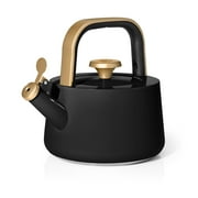 Beautiful 1.8L Ceramic Non-Stick Stovetop Tea Kettle, Black Sesame by Drew Barrymore