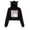 Black-WP09809X03, variant on InquisitorMaster Hoodie Sweatshirts Crop top Printing Internet Celebrity for Girls Cat Ear Youth Streetwear