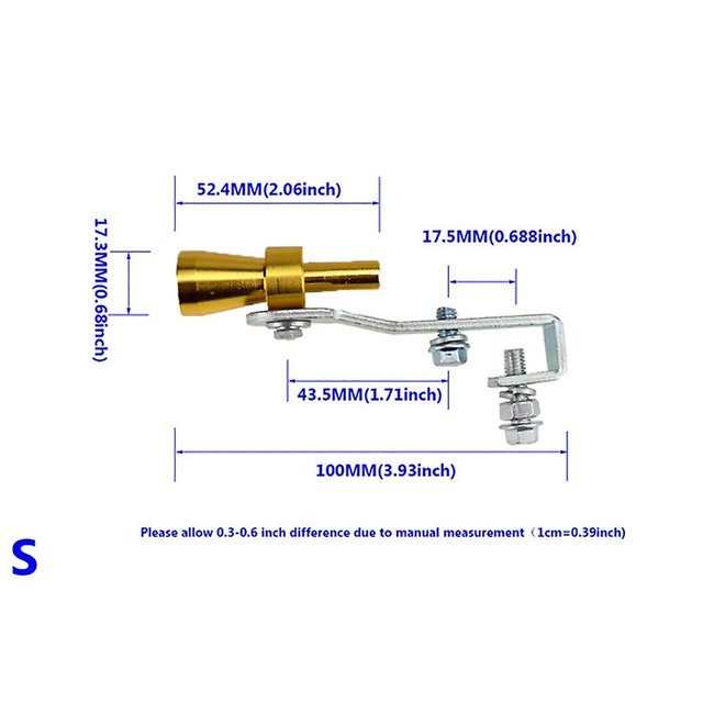 Universal Turbo Exhaust Pipe Whistle Muffler Whistle Exhaust Simulator Exhaust Header S/M/L/XL~14304