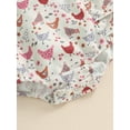 thumbnail image 6 of Bagilaanoe Newborn Baby Girl Summer Rompers Print Fly Sleeve Bodysuits + Headband 3M 6M 12M 18M Infant Ruffle One Piece Jumpsuit, 6 of 7
