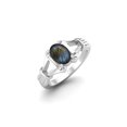thumbnail image 2 of Solid 925 Sterling Silver 7x5mm Oval Shape Labradorite Engagement Women Ring, 2 of 3
