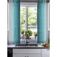 thumbnail image 2 of Turquoise Grey Ombre Sheer Curtains 39 Inch Length 2 Panels Set for Living Room/Bedroom, Farmhouse Gradient Minimalist Kitchen Curtains Grommet Semi-Sheer Curtains Window Treatments 27.5"x39"x2, 2 of 7