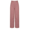 thumbnail image 5 of Aloohaidyvio Corduroy Wide Leg Pants for Women Baggy Lounge Sweatpants with Pockets Casual High Waist Drawstring Trousers, 5 of 8