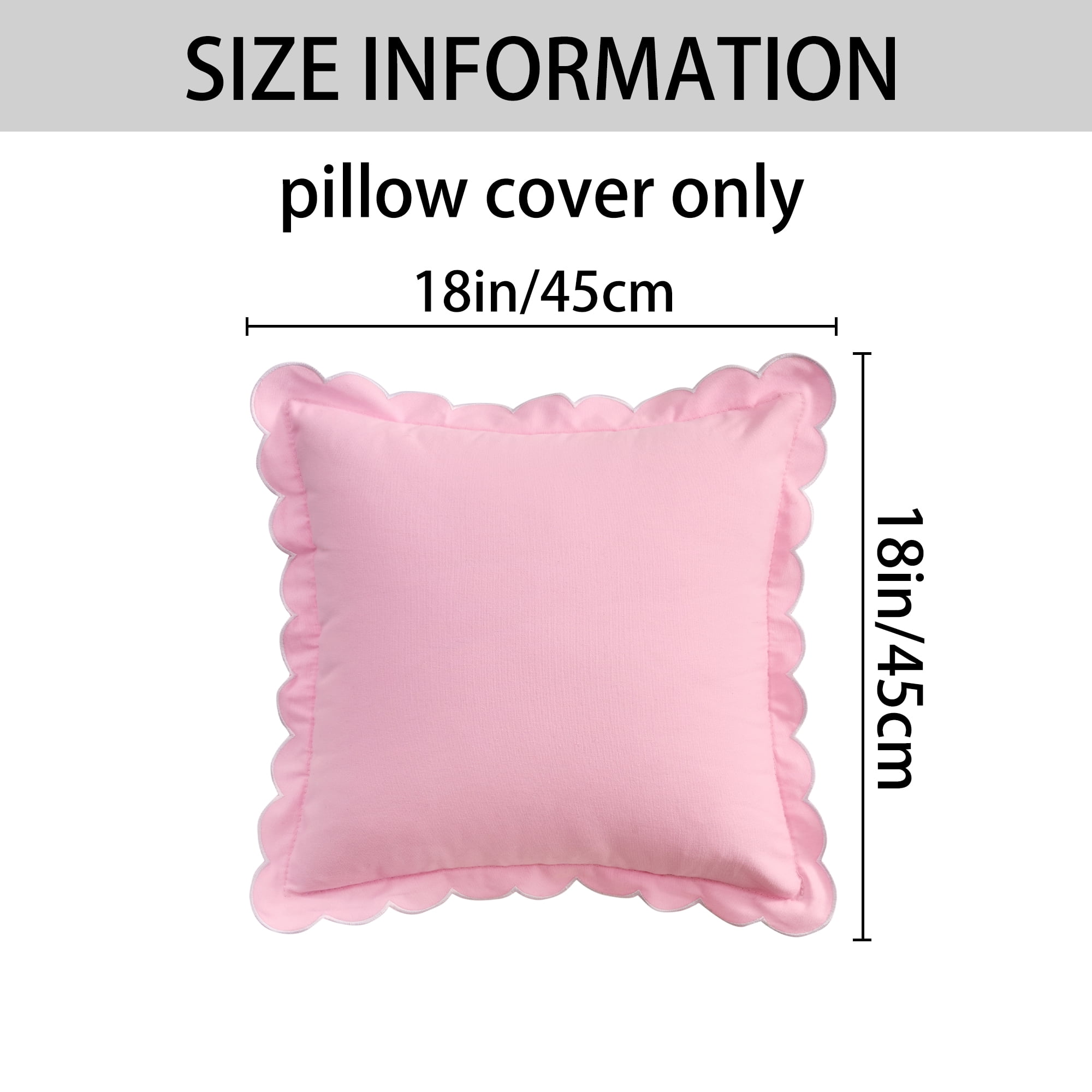 Unique Bargains Soft Cotton Throw Pillow Covers Pink 18" x 18"