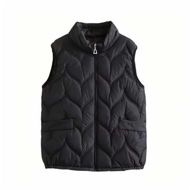 Vestes d'Hiver pour Femmes Veste Décontractée Sans Manches Design à Revers pour un Style Élégant