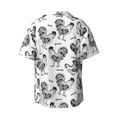 thumbnail image 7 of Kdxio Men's Hawaiian Shirt for Men Short Sleeve Shirt Retro Rooster Summer Casual Holiday Beach Button Down T-Shirts, 7 of 7