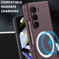 thumbnail image 2 of Compatible Ultra Slim Case for Samsung Galaxy Z Fold 5 Case with Screen Protection Wine Red,Shockproof Hard PC Bumper Thin Cases for Samsung Z Fold 5 Case Women,Protective Galaxy Z Fold 5 Case, 2 of 12