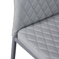 thumbnail image 4 of Lowestbest 4Pcs Modern Leather Dining Chairs, Chairs with Cushion High Back Metal Legs, Side Chairs for Kitchen Living Room Bedroom Furniture, Grey, 4 of 10