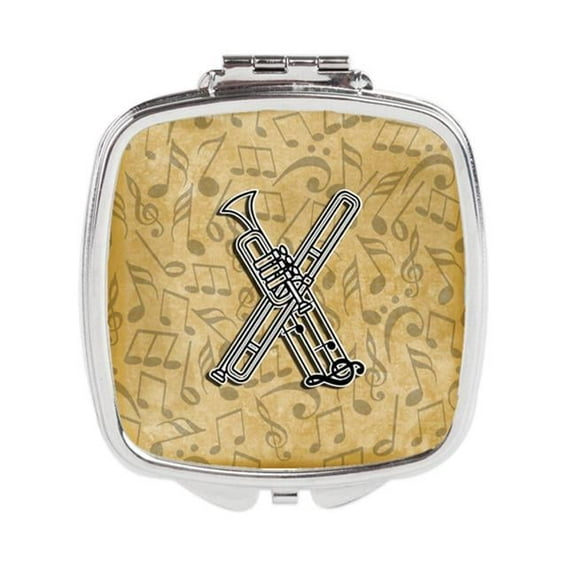 Letter X Musical Instrument Alphabet Compact Mirror