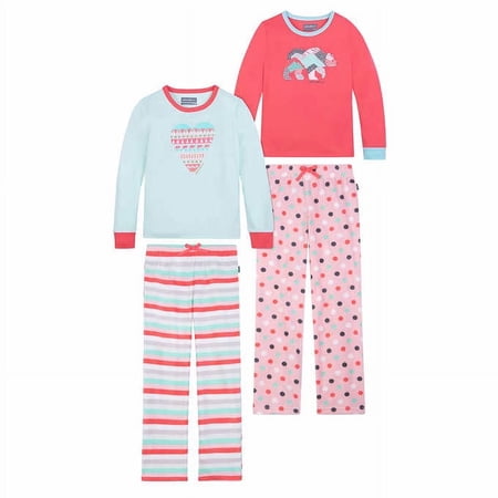Eddie Bauer Kids 4-Piece Sleep Set (Coral, Small 7/8)