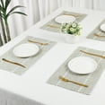 thumbnail image 6 of Unique Bargains Rustic Placemats Set of 6 Cotton and Linen for Dining Table Green, 6 of 7