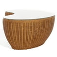 thumbnail image 6 of Safavieh Hylda Mid-Century Free Form Rattan Glass Coffee Table, Natural, 6 of 13