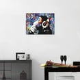 thumbnail image 2 of WFSposter-Graffiti Canvas Wall Decor Monkey Wall Art Pop Art Monkey with Headphones Posters and Prints Colorful Graffiti Artwork for Living Room Bedroom Framed Ready to Hang, 2 of 5
