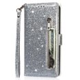 thumbnail image 1 of Case for FOXDOCK Google Pixel 6 Glitter Zipper Wallet Case with Short Hand Strap, 1 of 4