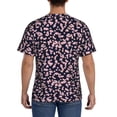 thumbnail image 3 of Bixox Men's Flower Printed Short Sleeve Skinny Athletic T-Shirt, 3 of 6