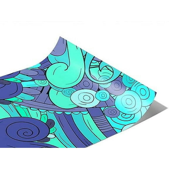 Rwraps Music Ocean Chords Matte Vinyl Film Wrap 59in x 9ft Vinyl Vehicle Car Film Sheet Roll