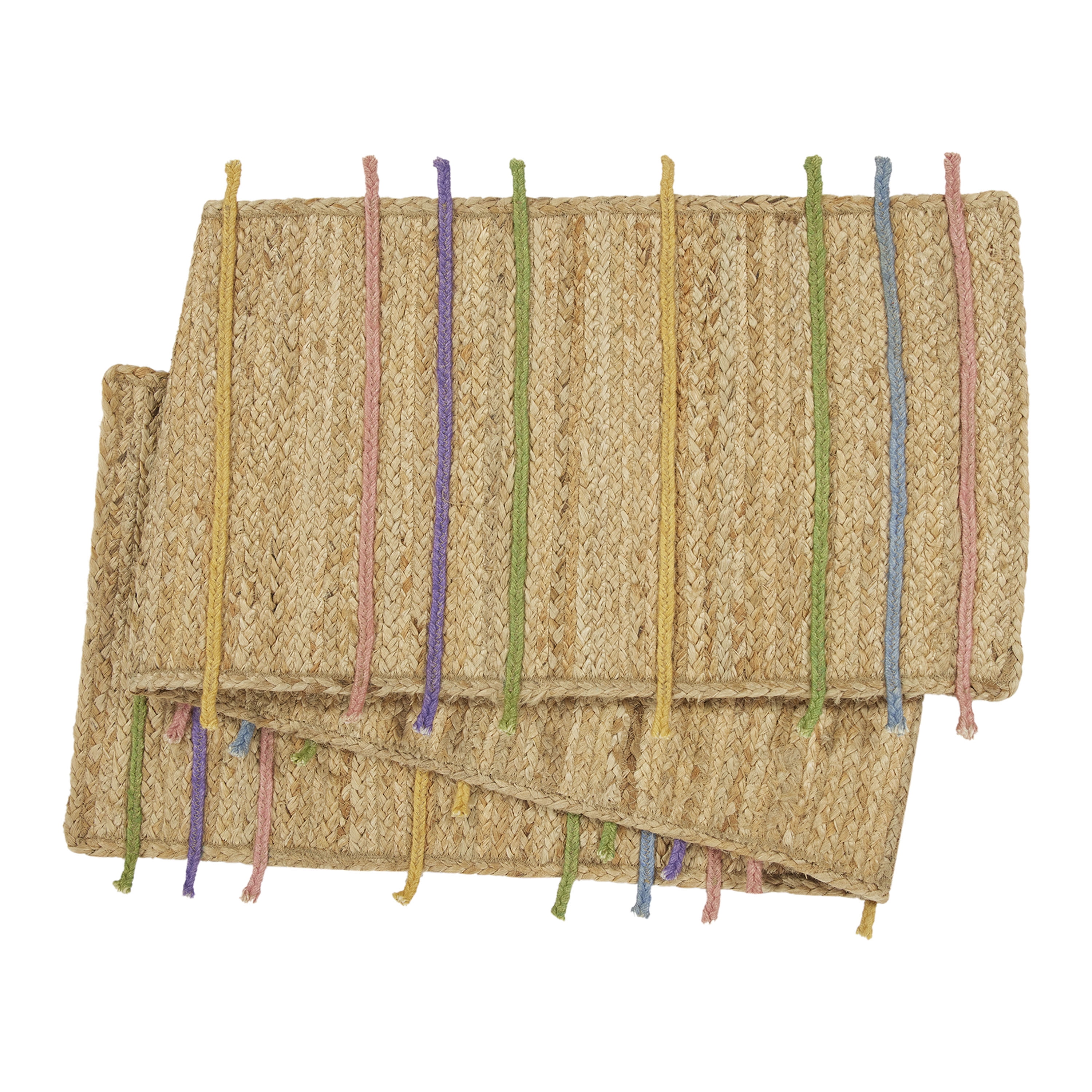 Easter Jute Braid Table Runner - 14" x 72" - 100% Jute, Natural & Multi-color
