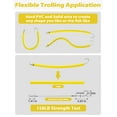 thumbnail image 3 of BLUEWING 24in Trolling Tube Fishing Lure with Soft Stainless Steel Wire and Single Hook Saltwater Striped Bass Trolling Tube Teaser Yellow, 3 of 7