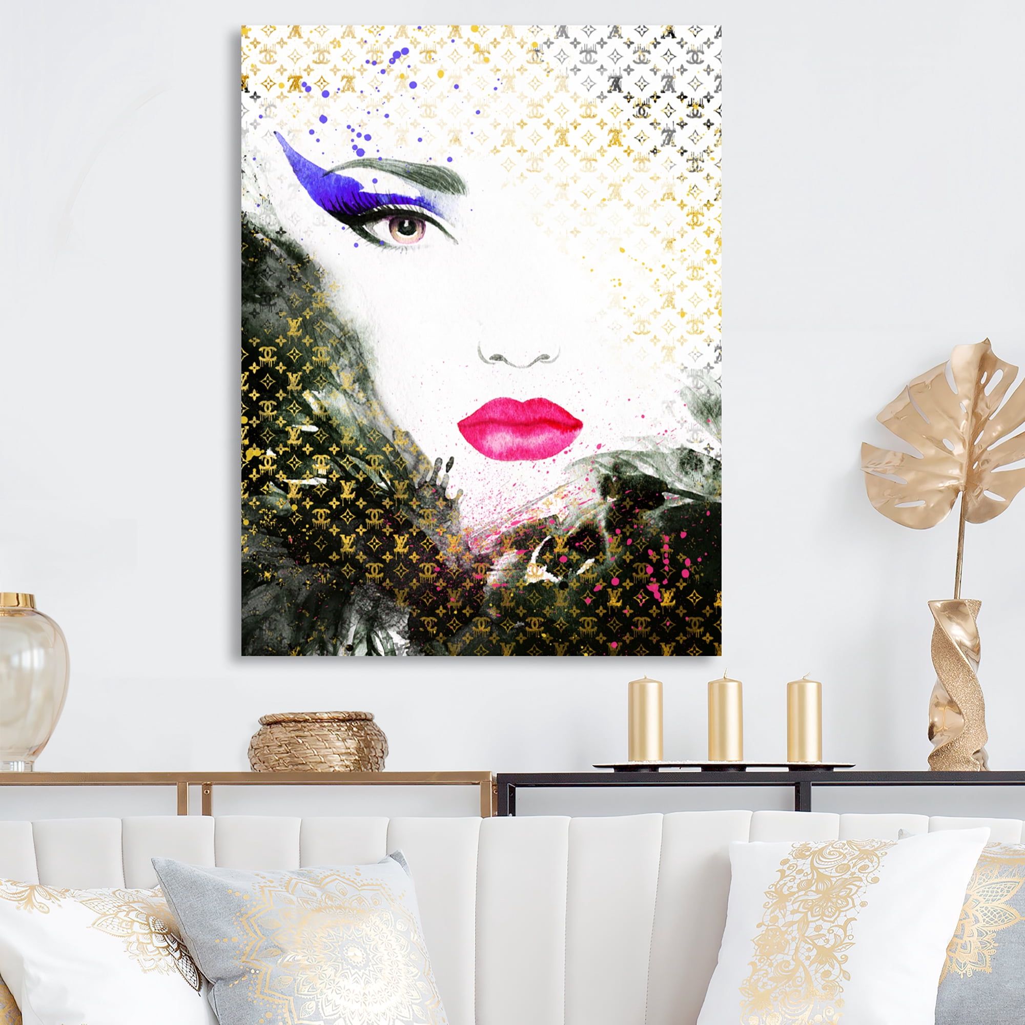 Designart High Fashion Female Sketch V Canvas Wall Art