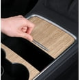 thumbnail image 5 of ATOM Center Console Wrap Kit for Tesla Model 3 Model Y Decoration Wrap Kit for Tesla Accessories TPU Carbon Fiber Center Console Cover Interior Decoration (Wood), 5 of 7