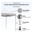 thumbnail image 5 of Toldo Carpa Lona Plegable Reforzado Impermeable Portátil 3x3M, 5 of 5