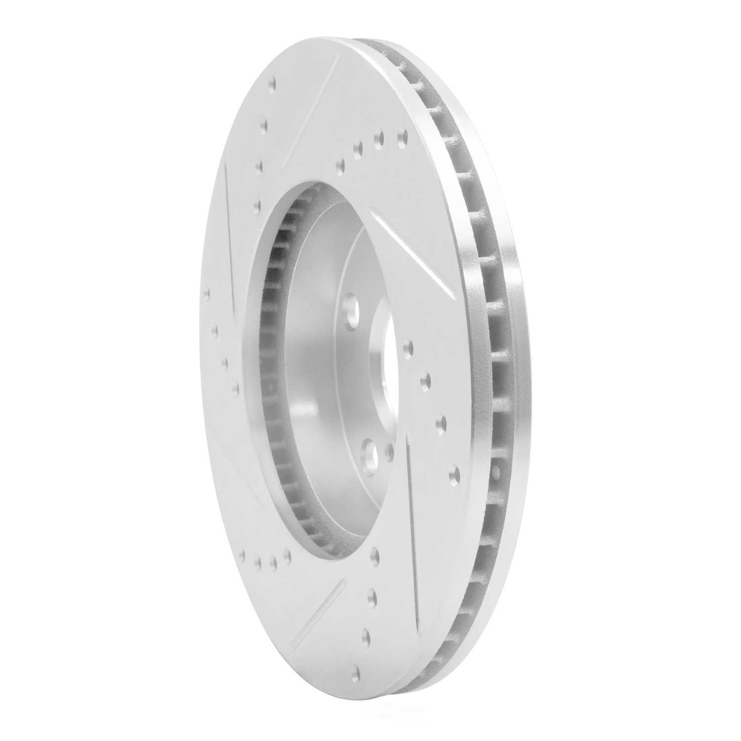 Dynamic Friction Company 631-76125R DFC Brake Rotor - Drilled And Slotted - Silver