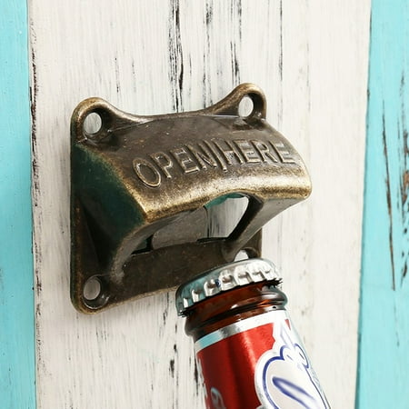 

Archer Vintage Bronze Wall Mounted Wine Beer Soda Bottle Cap Opener Bar Accessories