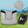 thumbnail image 6 of Haosy Gray Golf Mallet Putter Cover Strong Magnetic Leather Golf Club Headcover Closure, 6 of 7