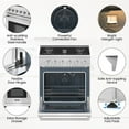 thumbnail image 4 of Resenkos 30 Inches 120V Natural Gas Range with 5 Burners Cooktop, Convertible Gas Burner for Kitchen, Stainless Steel, 4 of 8