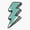 1pcs, variant on Lightning Bolt Preppy Teal Art Vinyl Decal Sticker