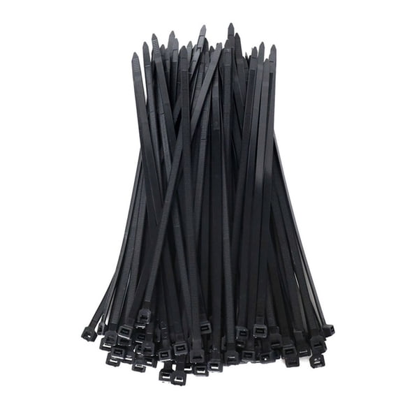 KAKOWELY zip ties 250 Pcs Strong Nylon Self-Locking Cable Ties Plastic Binding Tape for Cable (Black)5.91"X0.19"X0.08"