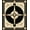 Black, Pattern 1, variant on Flatwoven High Traffic Area Rug, Vintage Prairie Compass Featuring Elegant Beige and Onyx Design, Non Slip, Stain Resistant, Washable Area Rugs for Living Room, Bedroom(Black, 4X6)