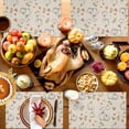 thumbnail image 4 of Fall Placemats Set of 6 White Pumpkin Place Mats Thanksgiving Placemat Autumn Maple Leaf Linen Table Mats for Dining Kitchen Table Holiday Dinner Party Home Fall Decorations 13x19 Inch, 4 of 8