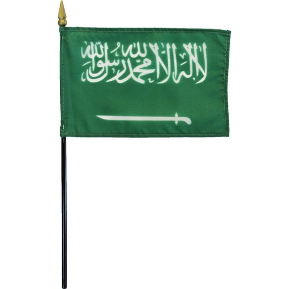 Saudi Arabia - 4"X6" Stick Flag