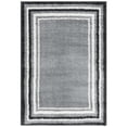 thumbnail image 4 of SAFAVIEH Border & Stripe Hyram Bordered Shag Area Rug, Grey/Black, 4'5" x 6'5", 4 of 5