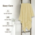 thumbnail image 6 of Casa Lino 2Pc Premium Bath Sheets (Extra Large) for Adults (72" x 36") - 100% Cotton, 400GSM, Ultra Absorbent (Cream), 6 of 6