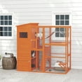 thumbnail image 1 of PawHut 76" Catio Outdoor Cat Enclosure for 2-3 Indoor Cats, Orange, 1 of 10