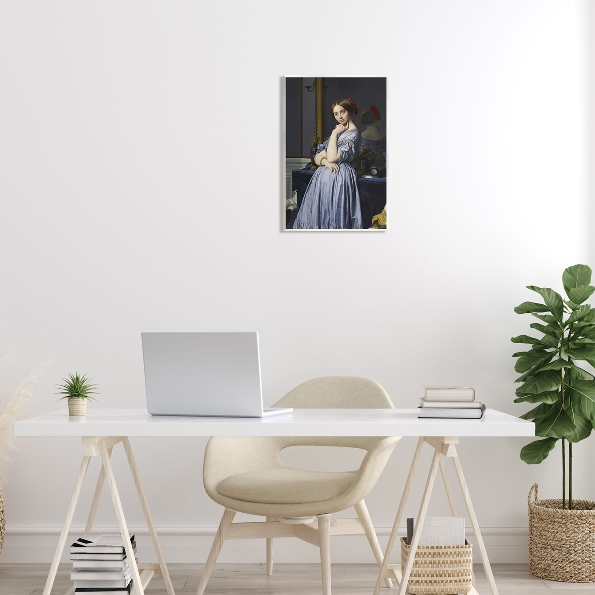 Stupell Industries Comtesse d Haussonville Jean Auguste Dominique Ingres Countess Painting Painting Unframed Art Print Wall Art, Design by one1000paintings
