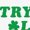 White, variant on Try Your Luck St Patricks Day Martini Tank Top Shamrock Crop Tank