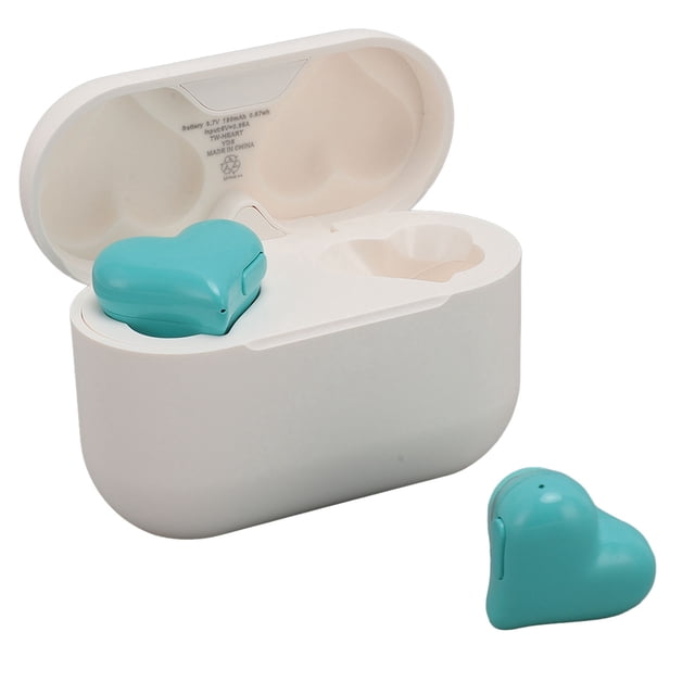 Auriculares inalámbricos con forma de corazón, auriculares estéreo hifi 5.3 con estuche de carga, auriculares intrauditivos, tiempo de reproducció de 20