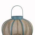 thumbnail image 2 of Benzara BM24858 Farmhouse Wood & Metal Lantern with Mesh Details, Blue & Beige, 2 of 2