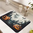 thumbnail image 3 of Halloween Dish Drying Mat Halloween Full Moon Evil Pumpkin Scary Night Coffee Bar Mat Absorbent Heat Resistant 18x24 Inch Dry Pad for Coffee Machine Dish Rack, 3 of 7