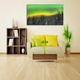 thumbnail image 2 of Orange Aurora Above A Snowy Forest Wall Art Aurora Borealis Picture Canvas Art Northern Lights Framed Painting Wall Decor For Home Office Bedroom Livingroom Reeady to Hang, 2 of 6