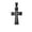 Black no chain, variant on Unisex Stainless Steel Hip Hop Crystal Micro-Pave Iced Out Round Zircon Inlay Cross Pendant Amulet Crucifix Necklace Gold Free Chain